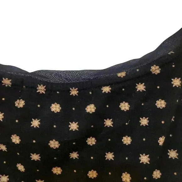 Banana Republic Women's Black & Gold Rayon/Tencel/Cotton/Spandex Luxe Touch Tank - Picture 3 of 10